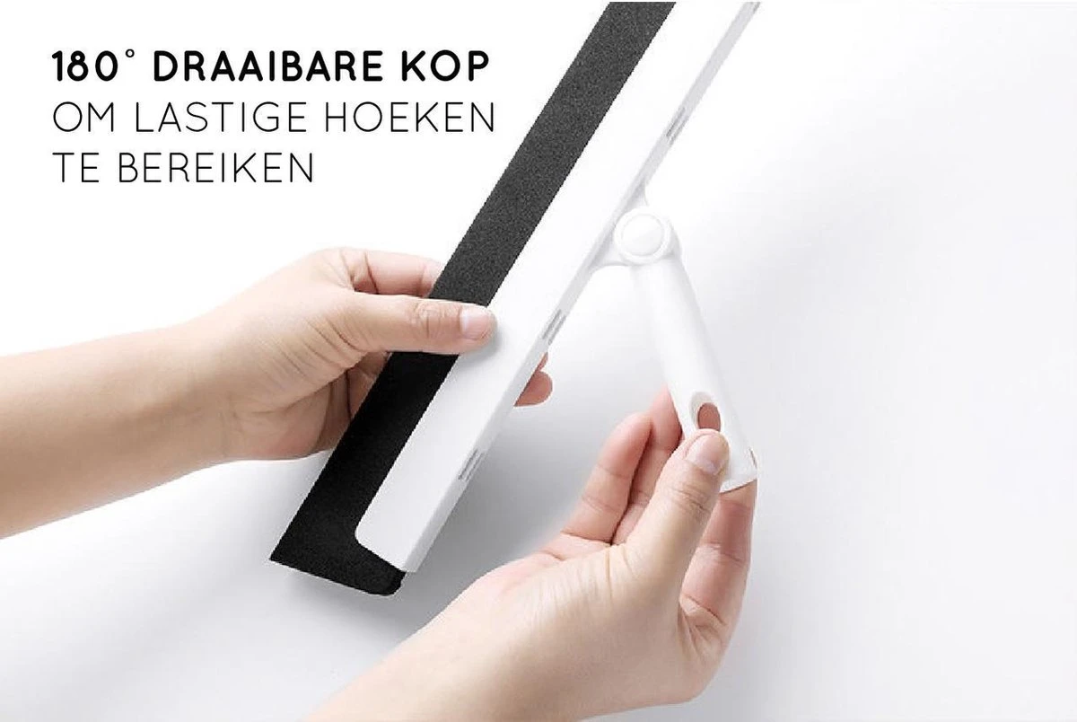 Amenzo® Vloertrekker Met Steel - Vloerwisser - 35 Cm + 120 Cm Steel - Uitschuifbare Aluminium Steel - Badkamer – Trekker - Vloerwisser Wit – Watertrekker 12 Amenzo® Vloertrekker Met Steel - Vloerwisser - 35 Cm + 120 Cm Steel - Uitschuifbare Aluminium Steel - Badkamer – Trekker - Vloerwisser Wit – Watertrekker - Afbeelding 12