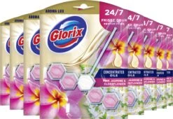 Glorix Aroma Lux Pink Jasmine & Elderflower Toiletblokken - 9 Stuks - Voordeelverpakking -Huishoudelijke Benodigdheden 1200x827 6