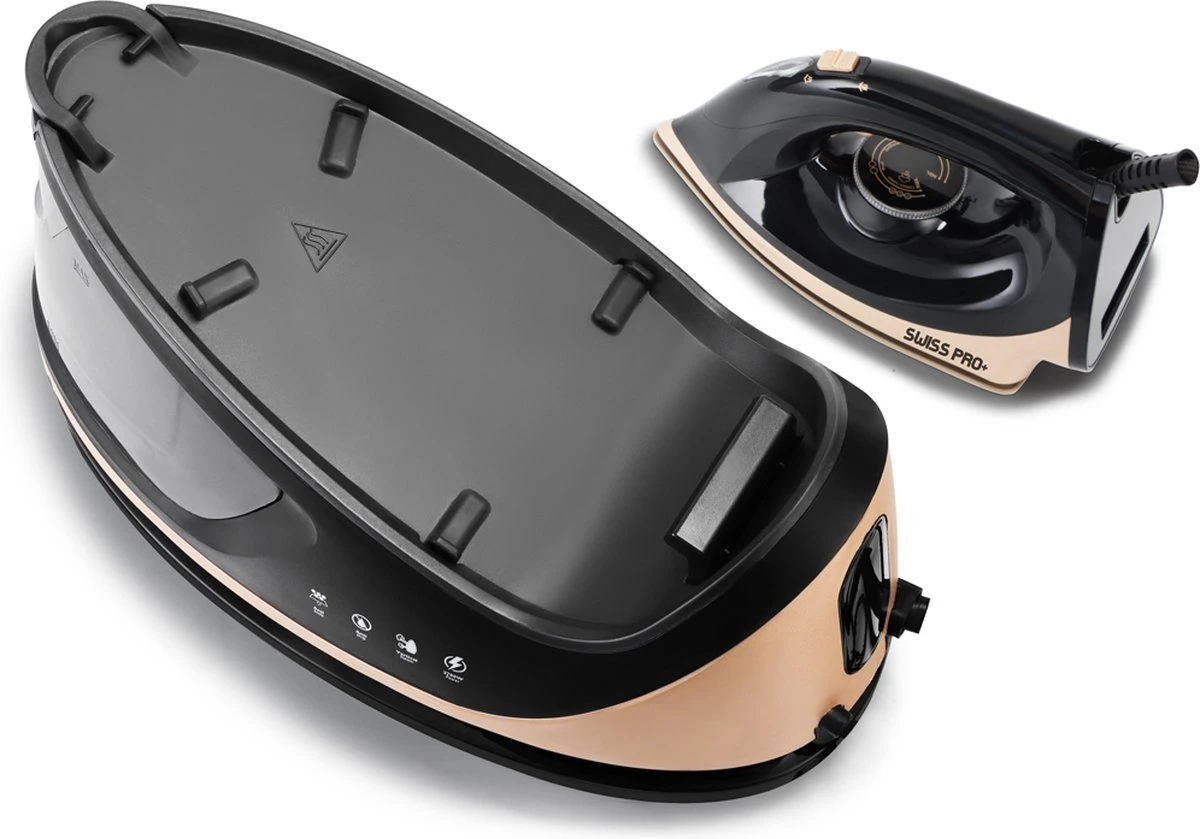 Swiss Pro+ -Stoomstrijkijzer Met Stoomgenerator - Iron - Keramische Zoolplaat - 2700W - Black/Gold - PefectCare Performer 10 Swiss Pro+ -Stoomstrijkijzer Met Stoomgenerator - Iron - Keramische Zoolplaat - 2700W - Black/Gold - PefectCare Performer - Afbeelding 10
