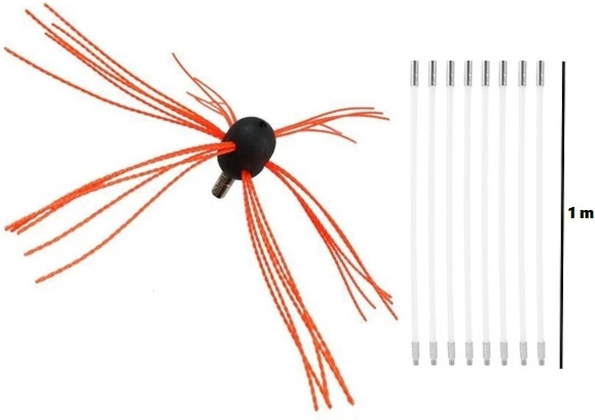 Vevor™ Schoorsteenveegset - Schoorsteen Borstel - Schoorsteenreiniger - Veegkit - 8 M 1 Vevor™ Schoorsteenveegset - Schoorsteen Borstel - Schoorsteenreiniger - Veegkit - 8 M