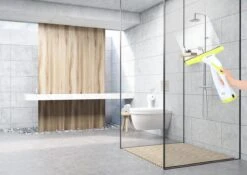 Alpina Elektrische Ramenwasser - Ruitenreiniger 635GR - Oplaadbare Raamtrekker - 3,7V Lithiumbatterij - Batterijduur 30 Minuten - 70ML Waterreservoir - Wit/Geel -Huishoudelijke Benodigdheden 1200x851