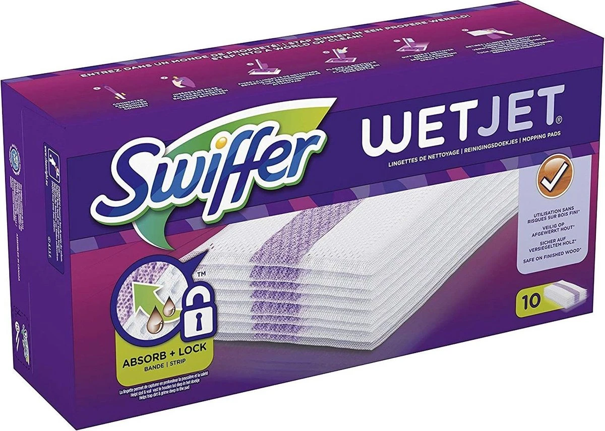 Swiffer WetJet - Reinigingsdoekjes - 10 Stuks 1 Swiffer WetJet - Reinigingsdoekjes - 10 Stuks