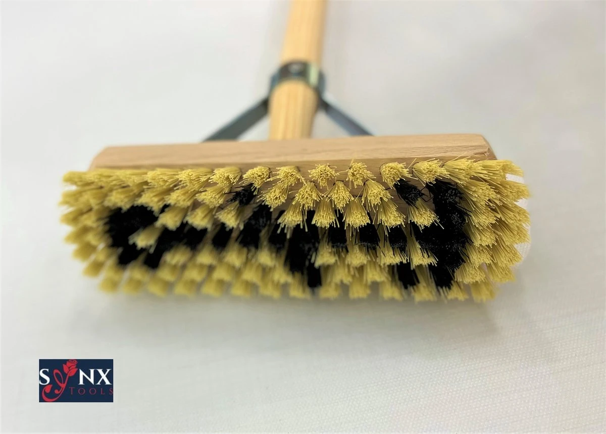 Synx Tools Luiwagen Fiber 22cm - Schrobber - Vloerschrobber - Schoonmaakbezem - Schrobborstels - Incl. Steel 150 Cm 2 Synx Tools Luiwagen Fiber 22cm - Schrobber - Vloerschrobber - Schoonmaakbezem - Schrobborstels - Incl. Steel 150 Cm - Afbeelding 2