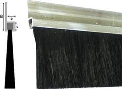 Deurborstel - Stripborstel - 90 Cm Aluminium H-profiel - Woonaccessoires - Deurstrip -Huishoudelijke Benodigdheden 1200x875