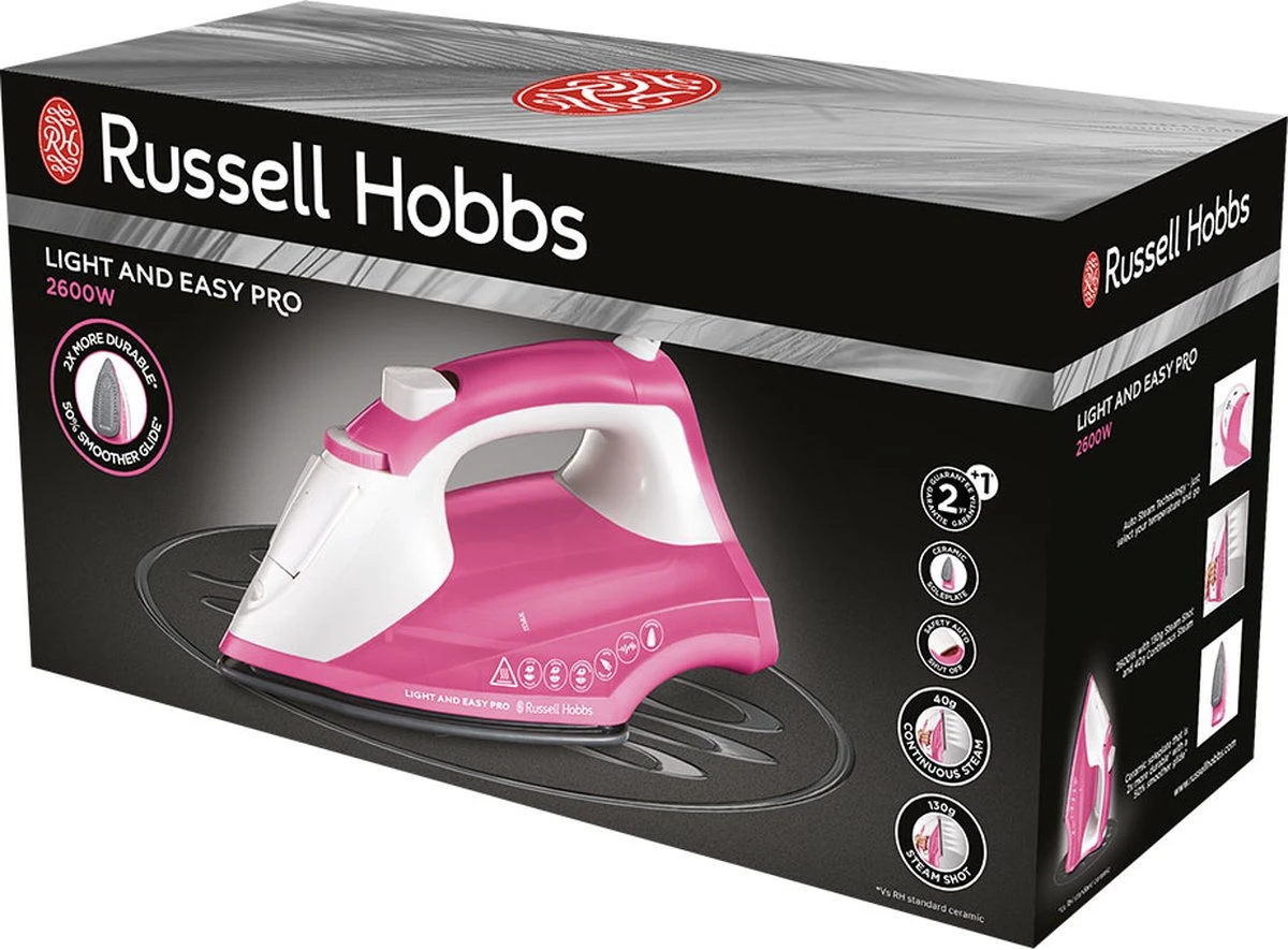 Russell Hobbs Light & Easy Pro Strijkijzer / Stoomstrijkijzer 26461-56 - Roze 9 Russell Hobbs Light & Easy Pro Strijkijzer / Stoomstrijkijzer 26461-56 - Roze - Afbeelding 9
