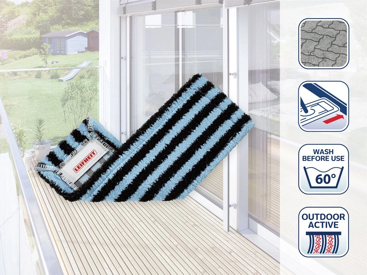 Leifheit - Profi Overtrek Vloerwisser XL - Gevouwen Outdoor - 42 Cm Wisbreedte 2 Leifheit - Profi Overtrek Vloerwisser XL - Gevouwen Outdoor - 42 Cm Wisbreedte - Afbeelding 2