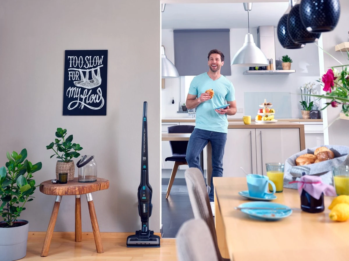 Leifheit Rotaro Powervac 2in1 Steelstofzuiger Met Kruimelzuiger 20V 2 Leifheit Rotaro Powervac 2in1 Steelstofzuiger Met Kruimelzuiger 20V - Afbeelding 2