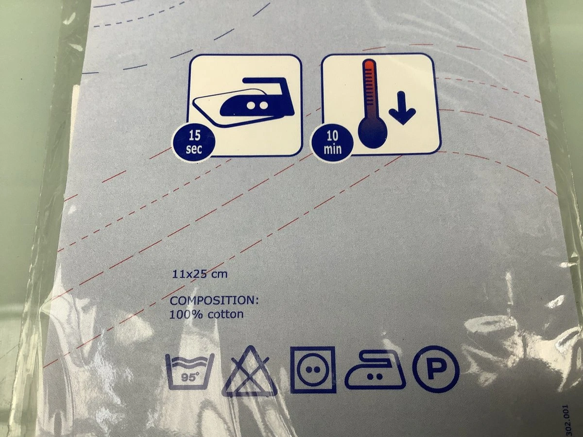 Reparatiedoek Opstrijkbaar Wit 11 X 25 Cm 2 Reparatiedoek Opstrijkbaar Wit 11 X 25 Cm - Afbeelding 2