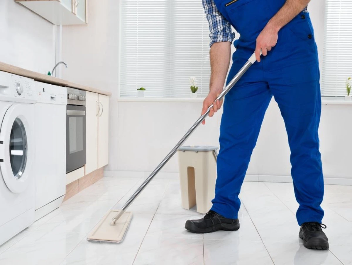 Aqua Laser Easy Flat Mop - Dweil - Blauw 2 Aqua Laser Easy Flat Mop - Dweil - Blauw - Afbeelding 2