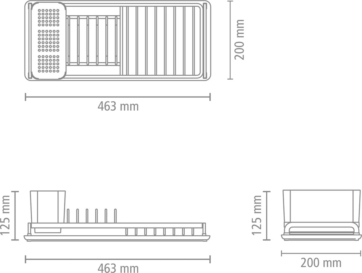 Brabantia SinkSide Afdruiprek Compact - Dark Grey 2 Brabantia SinkSide Afdruiprek Compact - Dark Grey - Afbeelding 2