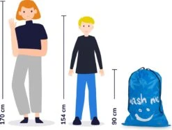 Wonair - Waszakken Voor Wasgoed - 60x90cm - Hemelsblauw - Met Trekkoord -Huishoudelijke Benodigdheden 1200x913 1