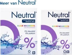 Neutral 0% Kleur Parfumvrij Waspoeder - 18 Wasbeurten - 1,188 Kg - Wasmiddel -Huishoudelijke Benodigdheden 1200x913