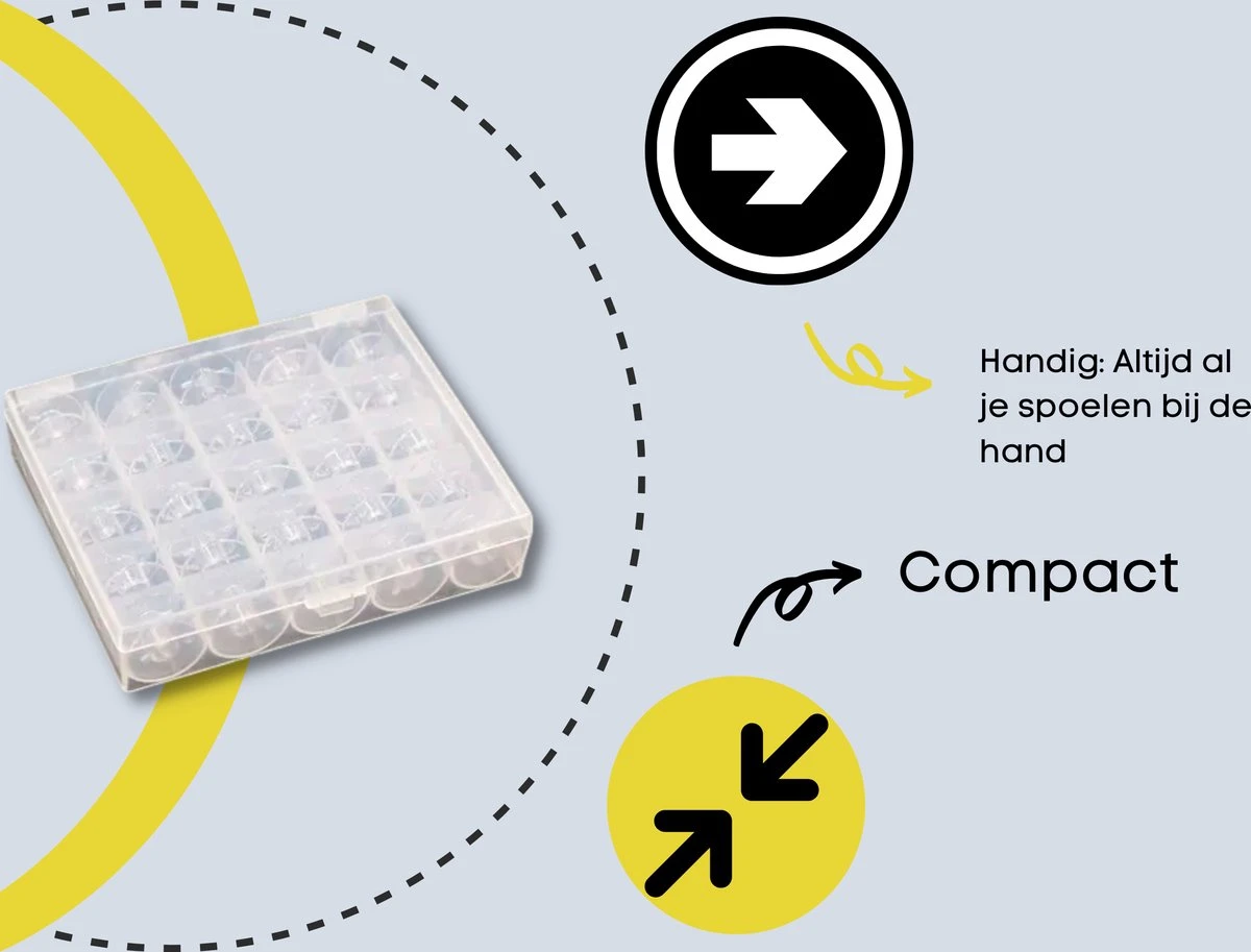Merkloos Set Van 25 Professionele Naaimachine Spoelen - Sterke Universele Naaimachine Spoeltjes - 2 Bij 1 Cm - Spoelendoos - Naaien 3 Merkloos Set Van 25 Professionele Naaimachine Spoelen - Sterke Universele Naaimachine Spoeltjes - 2 Bij 1 Cm - Spoelendoos - Naaien - Afbeelding 3