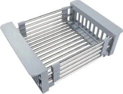 IBright Verstelbare Keukenrek - Gootsteen Mand - Afdruiprek – Vergiet – Verstelbaar In Lengte - Uitschuifbaar - RVS Grijs -Huishoudelijke Benodigdheden 1200x914 1