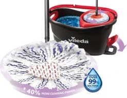 Vileda TURBO 3in1 Mop Met Zwenkkop + Pedaalemmer -Huishoudelijke Benodigdheden 1200x927
