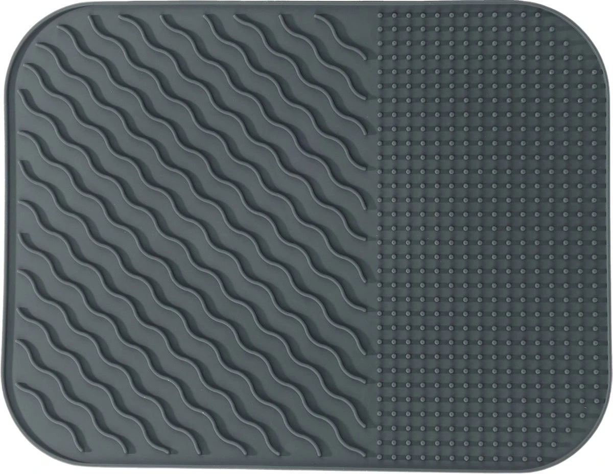 Alpina Afdruipmat - Droogmat - Siliconen - 26,5x34,5 Cm - Grijs 2 Alpina Afdruipmat - Droogmat - Siliconen - 26,5x34,5 Cm - Grijs - Afbeelding 2