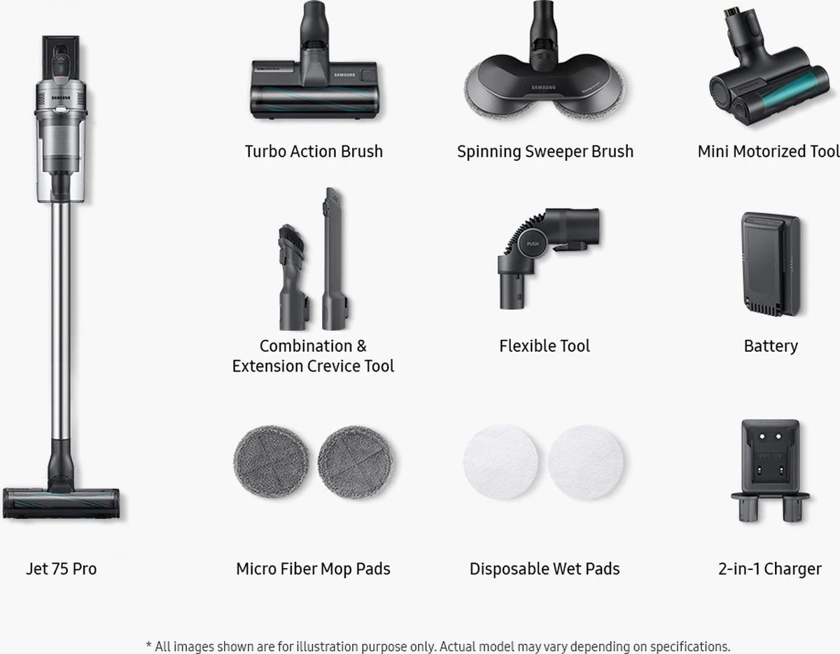 Samsung Jet 75 Pro Steelstofzuiger 5 Samsung Jet 75 Pro Steelstofzuiger - Afbeelding 5