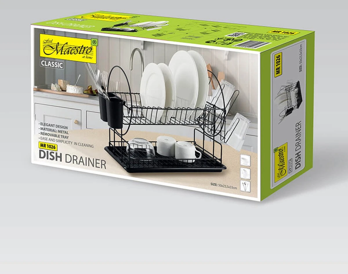 Maestro - Afdruiprek 2 Bestekrekken Wateropvangbak - 50cm 3 Maestro - Afdruiprek 2 Bestekrekken Wateropvangbak - 50cm - Afbeelding 3