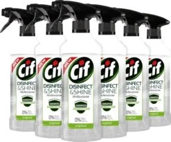 Cif Disinfect & Shine Original Desinfectie Spray - 6 X 500 Ml - Voordeelverpakking -Huishoudelijke Benodigdheden 1200x998 4