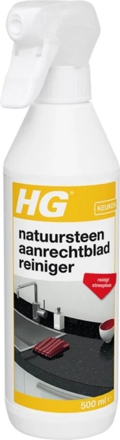 HG Natuurstenen Aanrechtbladreiniger - 500ml - Veilig In Gebruik - Streeploos Schoon - Dagelijkse Reiniging -Huishoudelijke Benodigdheden 329x1200 7