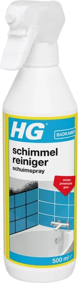 HG Schimmelreiniger Schuimspray - 500ml - De NR 1 Schimmelverwijderaar - Vernietigt De Hardnekkigste Schimmel - Optimale Hechting - Snel Resultaat 1 HG Schimmelreiniger Schuimspray - 500ml - De NR 1 Schimmelverwijderaar - Vernietigt De Hardnekkigste Schimmel - Optimale Hechting - Snel Resultaat