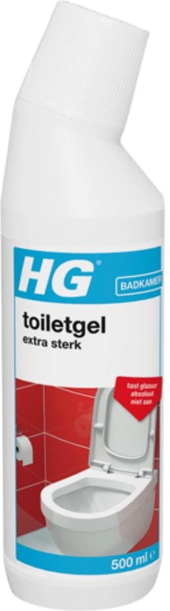 HG Toiletgel Extra Sterk - 500ml - Verwijdert De Hardnekkigste Aanslag - Tast Niet Glazuur, Roestvrijstaal En Chroom Niet Aan - Biologisch Afbreekbaar 1 HG Toiletgel Extra Sterk - 500ml - Verwijdert De Hardnekkigste Aanslag - Tast Niet Glazuur, Roestvrijstaal En Chroom Niet Aan - Biologisch Afbreekbaar