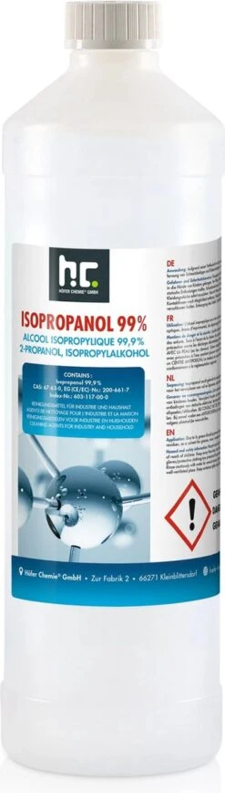 Isopropyl Alcohol - Isopropanol - IPA - Isopropyl - 99,9% Zuiver - 1000ml - Inclusief Trechter 9 Isopropyl Alcohol - Isopropanol - IPA - Isopropyl - 99,9% Zuiver - 1000ml - Inclusief Trechter -Huishoudelijke Benodigdheden 341x1200 2