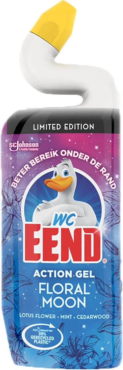 WC Eend Toiletreiniger Action Gel Floral Moon - 6x 750 Ml - Voordeelverpakking 3 WC Eend Toiletreiniger Action Gel Floral Moon - 6x 750 Ml - Voordeelverpakking - Afbeelding 3