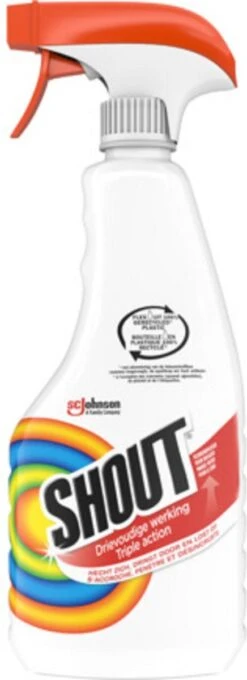 Mr Muscle Shout Vlekkenoplosser Triple Action - Spray - 2 X 500 Ml -Huishoudelijke Benodigdheden 436x1200