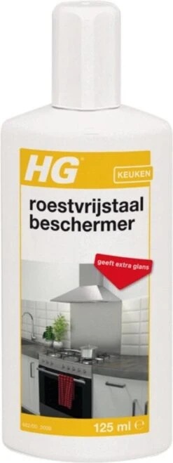 HG Roestvrijstaal Beschermer - 125ml - Snel En Eenvoudig - Laat RVS Weer Glanzen -Huishoudelijke Benodigdheden 450x1200