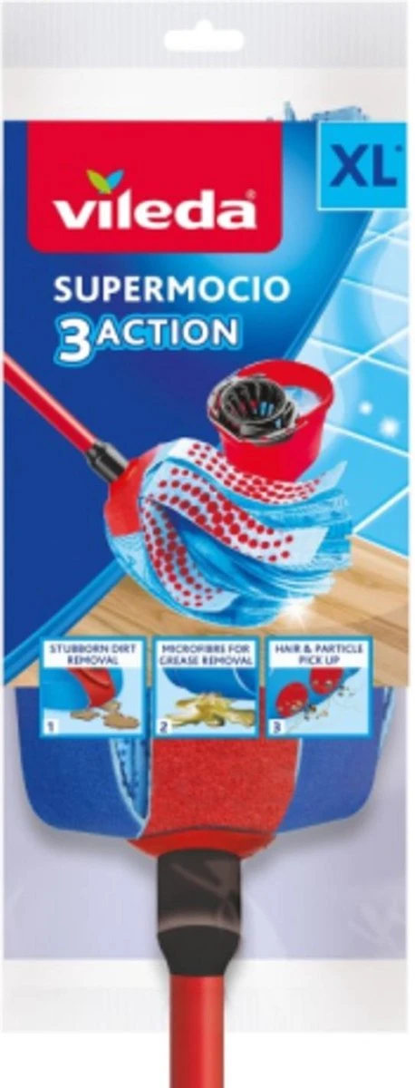 Vileda Super Mocio 3D Mop En Steel 7 Vileda Super Mocio 3D Mop En Steel - Afbeelding 7