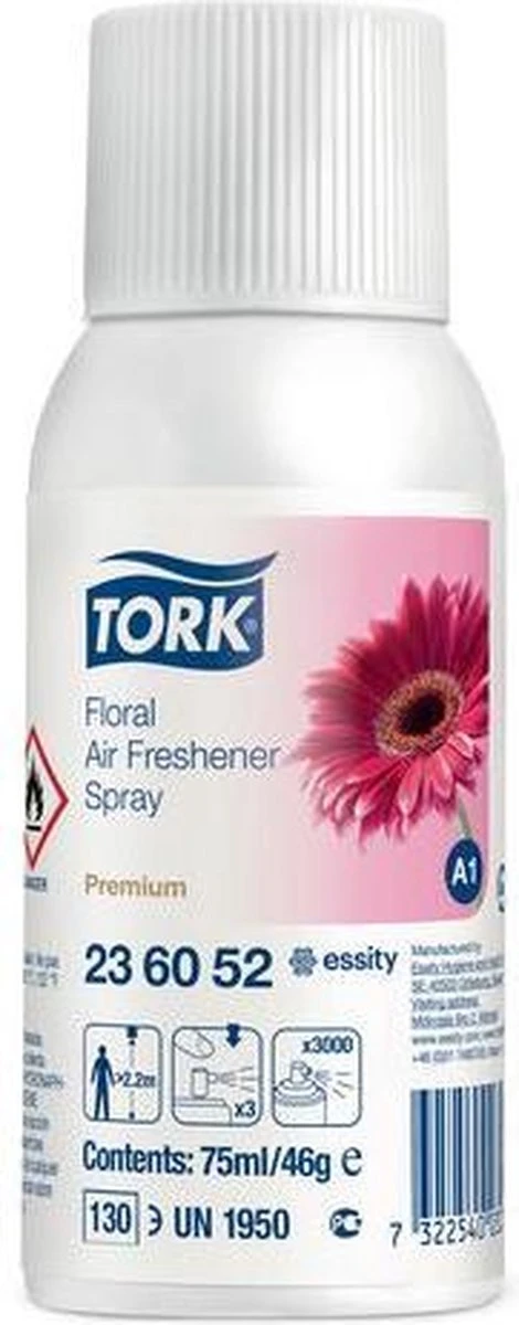 Tork Navulling Voor Luchtverfrisser Bloemen Systeem A1 Flacon Van 75 Ml 3 Tork Navulling Voor Luchtverfrisser Bloemen Systeem A1 Flacon Van 75 Ml - Afbeelding 3