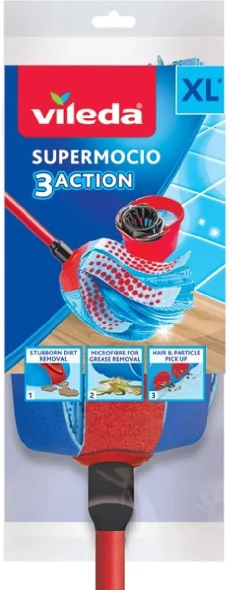 Vileda Super Mocio 3D Mop En Steel 13 Vileda Super Mocio 3D Mop En Steel - Afbeelding 13