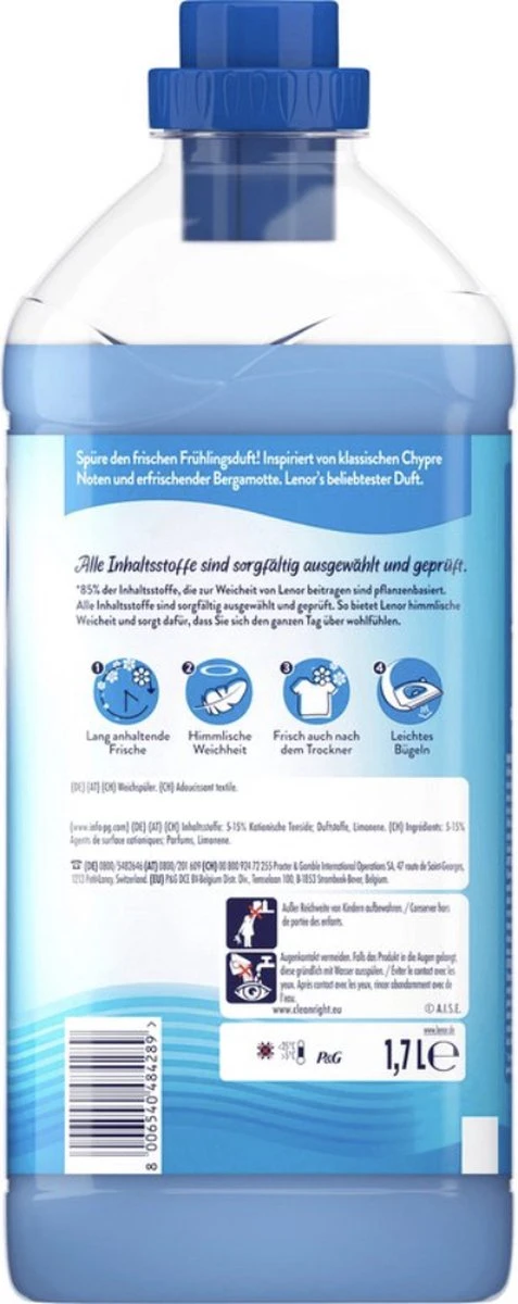 LENOR APRILFRIS WASVERZACHTER -8X21 WASBEURTEN-ST 525ML 2 LENOR APRILFRIS WASVERZACHTER -8X21 WASBEURTEN-ST 525ML - Afbeelding 2