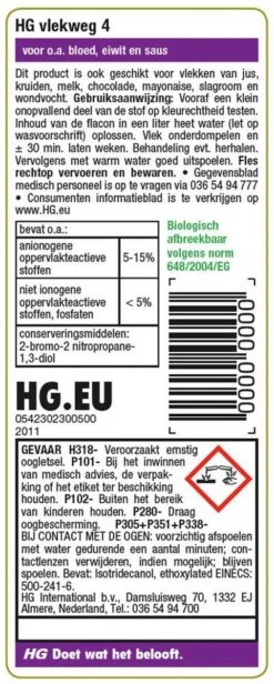 HG Vlekweg 4 - 50ml - Voor Onder Andere Saus En Kruiden 6 HG Vlekweg 4 - 50ml - Voor Onder Andere Saus En Kruiden -Huishoudelijke Benodigdheden 481x1200