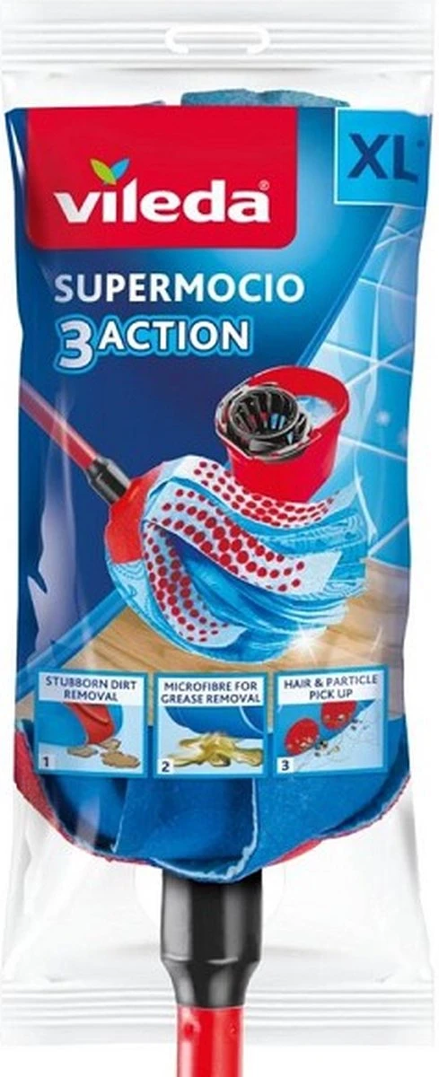 Vileda Super Mocio 3D Mop En Steel 17 Vileda Super Mocio 3D Mop En Steel - Afbeelding 17