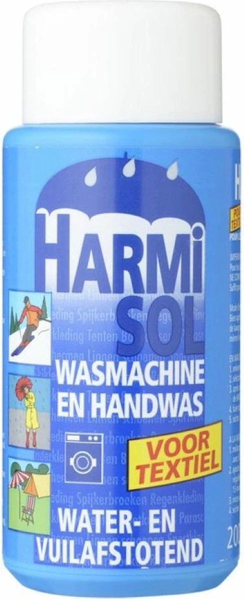 Harmisol Waterdicht Wasmachine En Handwas - 200 Ml - Textielbehandelaar 1 Harmisol Waterdicht Wasmachine En Handwas - 200 Ml - Textielbehandelaar