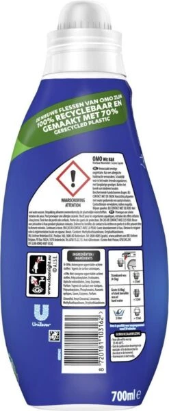Omo Klein & Krachtig Wit Vloeibaar Wasmiddel - 8 X 20 Wasbeurten - Voordeelverpakking -Huishoudelijke Benodigdheden 495x1200 5