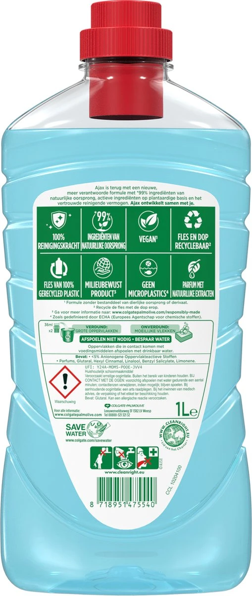 Ajax® Ajax Allesreiniger Fête Des Fleurs Jasmijn 6 X 1L - Voordeelverpakking 2 Ajax® Ajax Allesreiniger Fête Des Fleurs Jasmijn 6 X 1L - Voordeelverpakking - Afbeelding 2