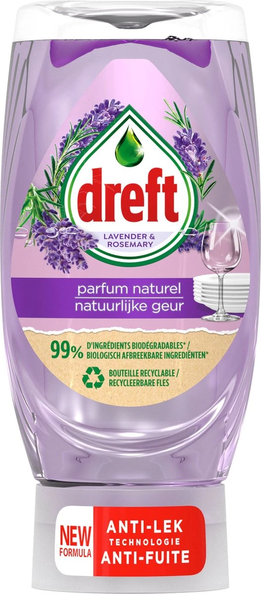 Dreft Natuurlijke Geur - Afwasmiddel - Lavendel & Rozemarijn - Ondersteboven Fles - Voordeelverpakking 8 X 370 Ml 6 Dreft Natuurlijke Geur - Afwasmiddel - Lavendel & Rozemarijn - Ondersteboven Fles - Voordeelverpakking 8 X 370 Ml - Afbeelding 6