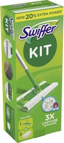 Swiffer Vloerreiniger Starterskit - 1 Dweil, 8 Droge En 3 Vochtige Vloerdoekjes Navullingen 33 Swiffer Vloerreiniger Starterskit - 1 Dweil, 8 Droge En 3 Vochtige Vloerdoekjes Navullingen -Huishoudelijke Benodigdheden 541x1200 1