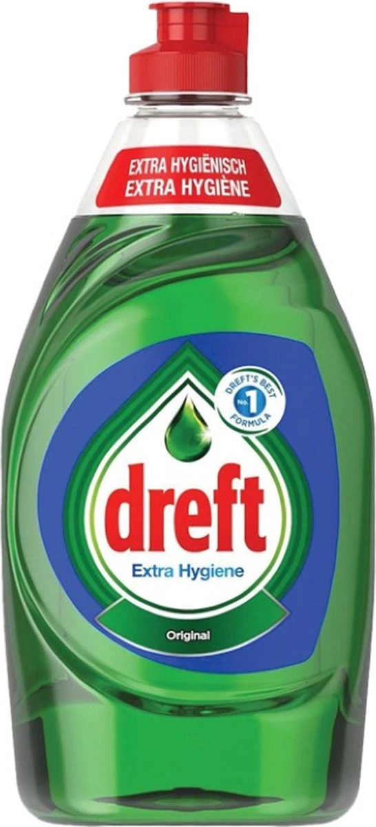 Dreft Afwasmiddel Original Extra Hygiene (5 X 450ml) 2 Dreft Afwasmiddel Original Extra Hygiene (5 X 450ml) - Afbeelding 2