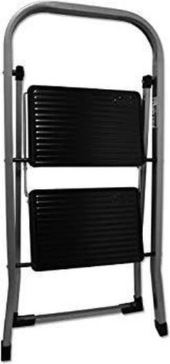 Excellent Houseware Inklapbare Keukentrap - 2 Treden - Tot 150kg - Metaal -Huishoudelijke Benodigdheden 561x1200