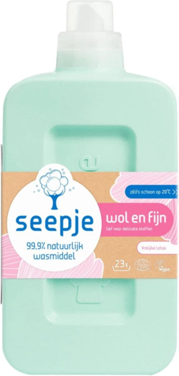Seepje - Wasmiddel - Wol En Fijn - Vrolijke Lotus - 1000 Ml 1 Seepje - Wasmiddel - Wol En Fijn - Vrolijke Lotus - 1000 Ml
