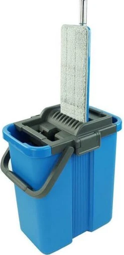 Handy Mop - Dweilsysteem - Vloerwisser - Emmer Met Wringer - Blauw -Huishoudelijke Benodigdheden 584x1200 1