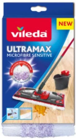 Vileda UltraMax Sensitive - Vervanging - Voor Parket En Delicate Vloeren -Huishoudelijke Benodigdheden 651x1200
