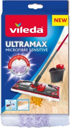 Vileda UltraMax Sensitive - Vervanging - Voor Parket En Delicate Vloeren -Huishoudelijke Benodigdheden 660x1200