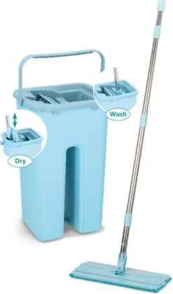 Alpina Platte Mop Met Emmer - Incl. 2 Microvezeldoeken - Voor Harde Vloeren - 360° Draaibaar 23 Alpina Platte Mop Met Emmer - Incl. 2 Microvezeldoeken - Voor Harde Vloeren - 360° Draaibaar -Huishoudelijke Benodigdheden 706x1200 1