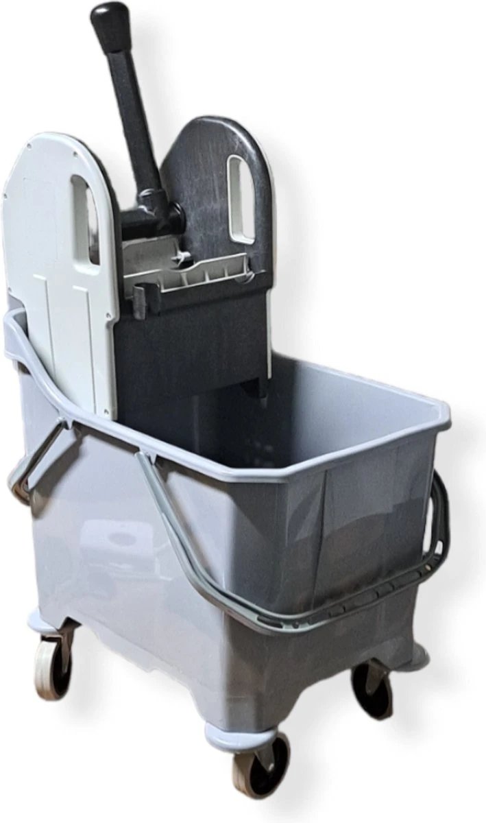 Mopwagen Enkel 25L Inclusief Wringpers Kunststof 2 Mopwagen Enkel 25L Inclusief Wringpers Kunststof - Afbeelding 2