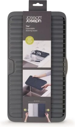Joseph Joseph - Tier - Afdruipmat - Uitschuifbaar - Grijs -Huishoudelijke Benodigdheden 711x1200 1